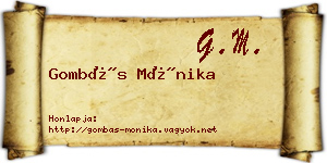 Gombás Mónika névjegykártya